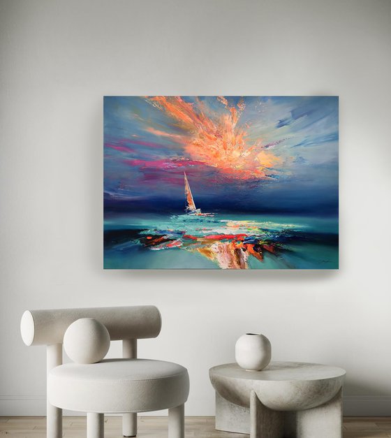 Horizon of Hope/Abstract Sunset Art