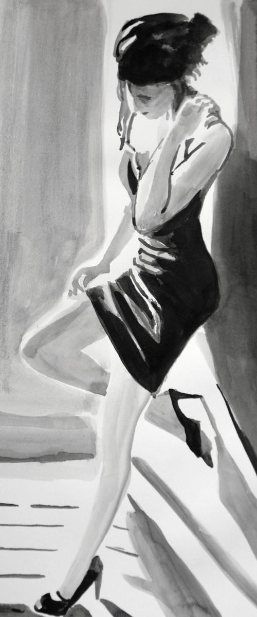Night hours / 42 X 29.7cm by Alexandra Djokic