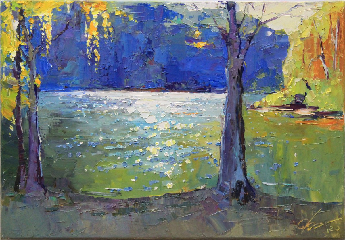 Morning by the river by Sergei Chernyakovsky