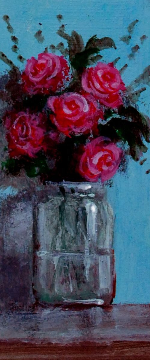 FLOWERS IN VASE9 by Vishalandra Dakur