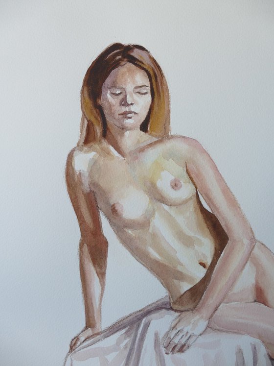 Seated female nude