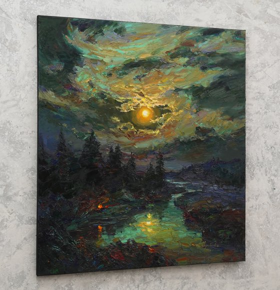 Mysterious Night over the river