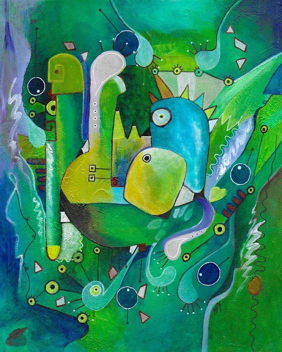 Deep Sea Submarine - Abstract Artwork