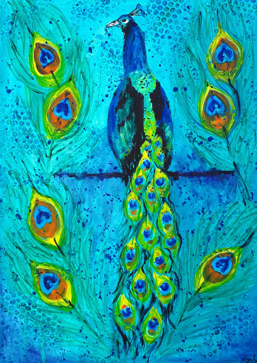 Peacock blues by Marily Valkijainen