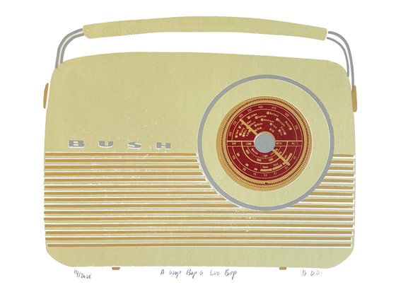 A WOP BOP A LOO BOP - Limited-edition, vintage radio - CREAM/RED