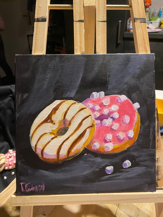 Still life with donuts