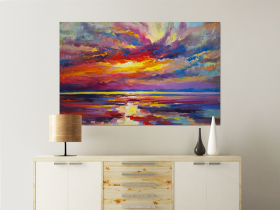Soft Glow Above the Sea