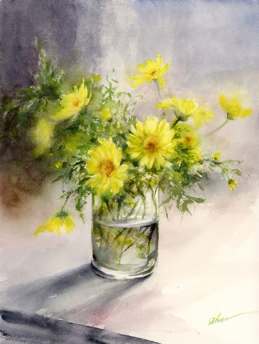 Yellow daisies by Cecilia Xiao