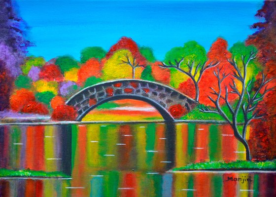 Autumn Fall Glory colorful canvas painting on sale