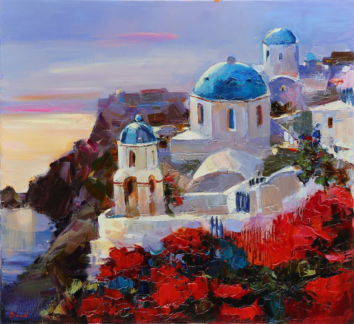 Impressionistic Landscape Oil Painting By Tetiana Bond, 26 X 24", A Little Secret, Original Artwork