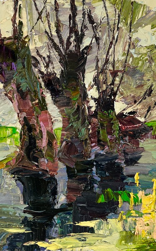 Spring at the Green Pond by Boris Serdyuk