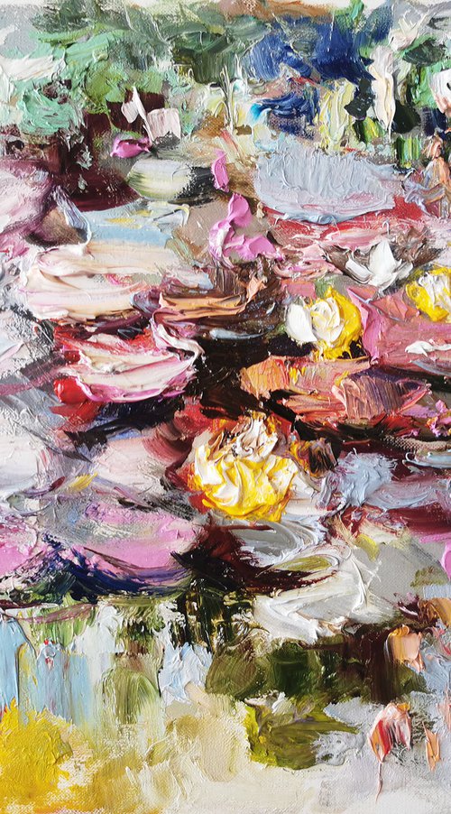 Lilias oil on paper, Original painting by Annet Loginova