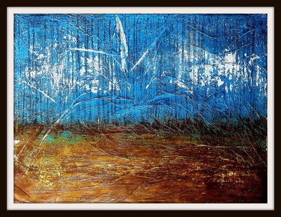 Brown ground (n.223) - abstract landscape - 80 x 60 x 2,50 cm - ready to hang - acrylic painting on stretched canvas