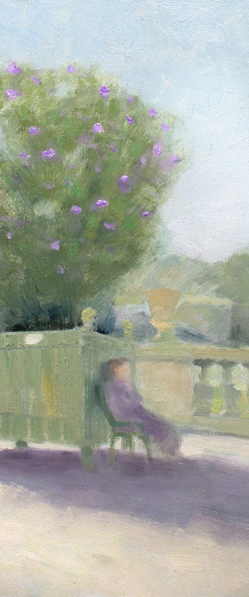 Paris Gardens Jardin du Luxembourg, relaxing in the shade by Gav Banns