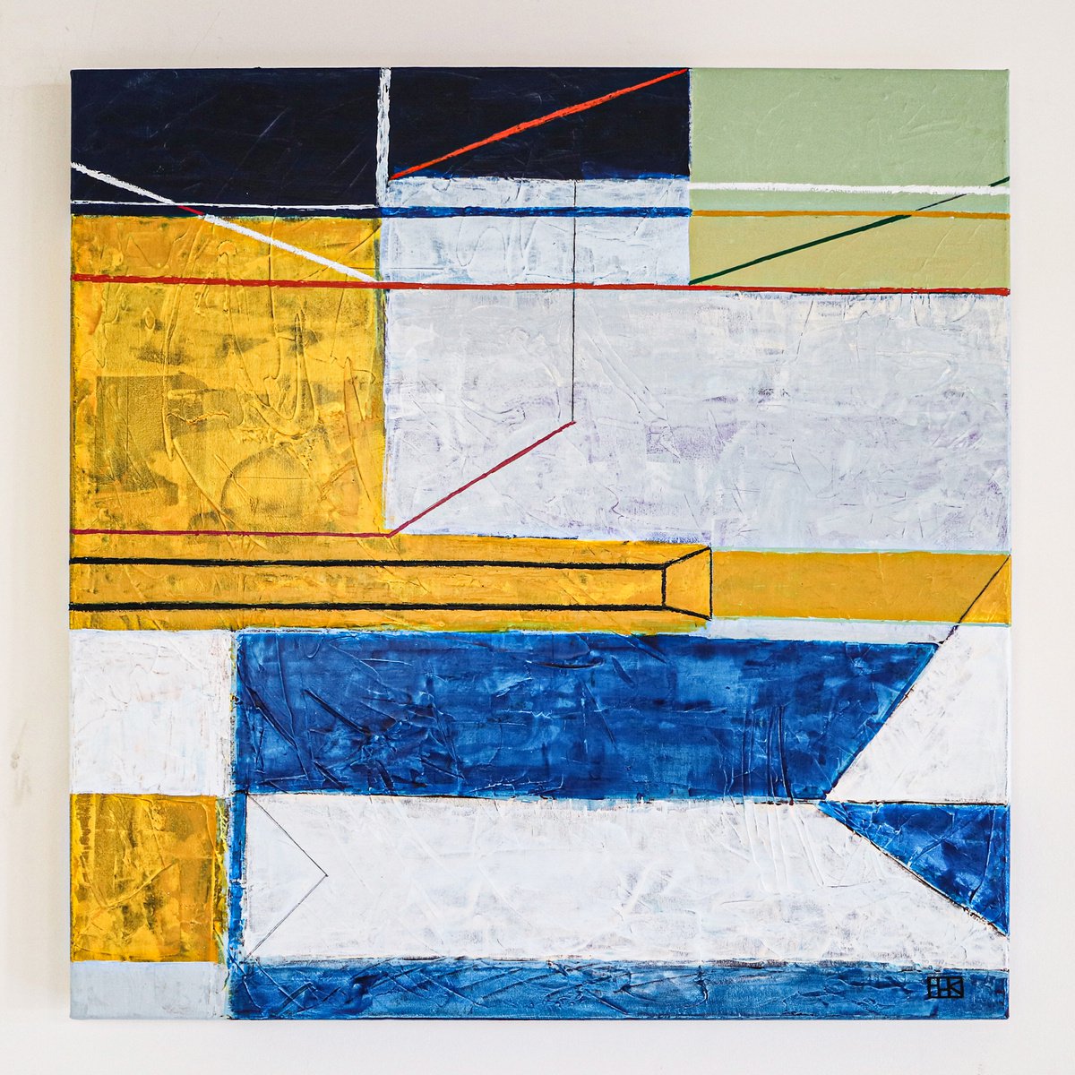 Abstract Painting - Abstract variation I (Original, 36x36 | 91x91 cm) by Hyunah Kim