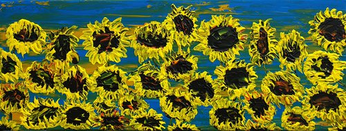 Blooming sunflowers 2 by Daniel Urbaník