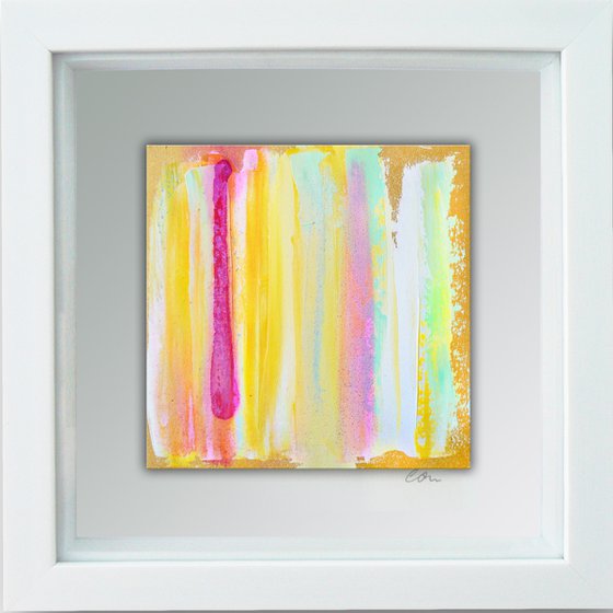 Framed ready to hang original abstract - Spring light