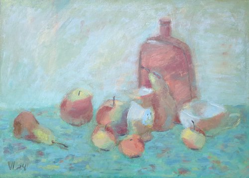 Still life with pears by Vladislava Vorobyeva