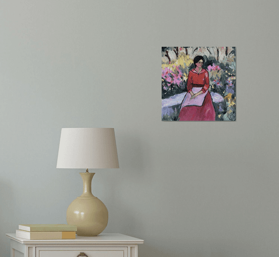 Woman in the Flower Garden