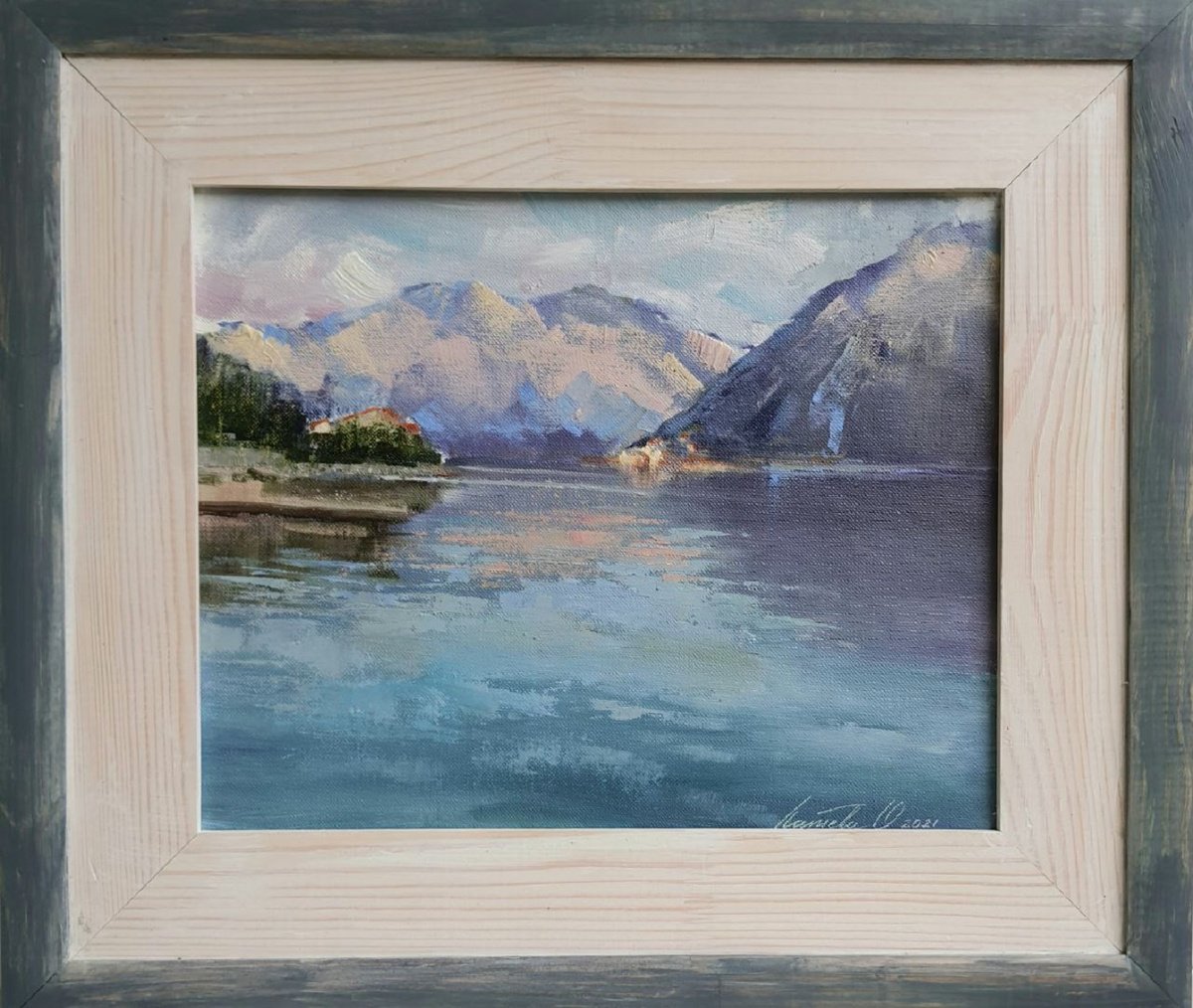 Oil Painting , Pink Mountains By Olha Laptieva, 19 X 16, Artwork For Sale On Artfinder