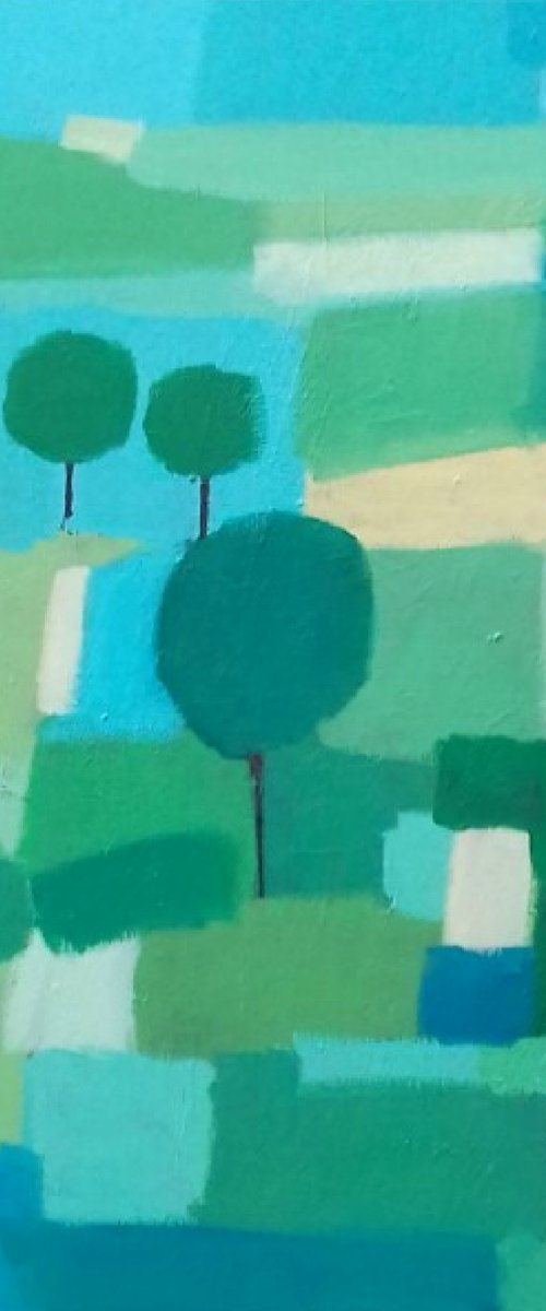 Abstract Hampshire Landscape IV by Jan Rippingham