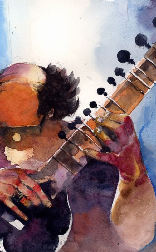 The sitar player by Alessandro Andreuccetti