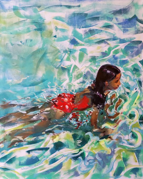 Girl in the pool 2 by Marina Del Pozo