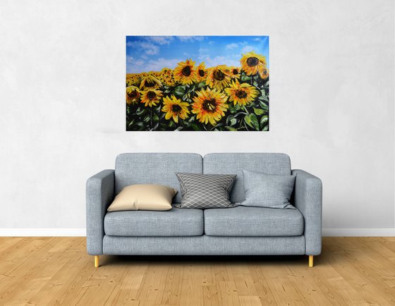 Sunflowers under the Ukrainian Sky