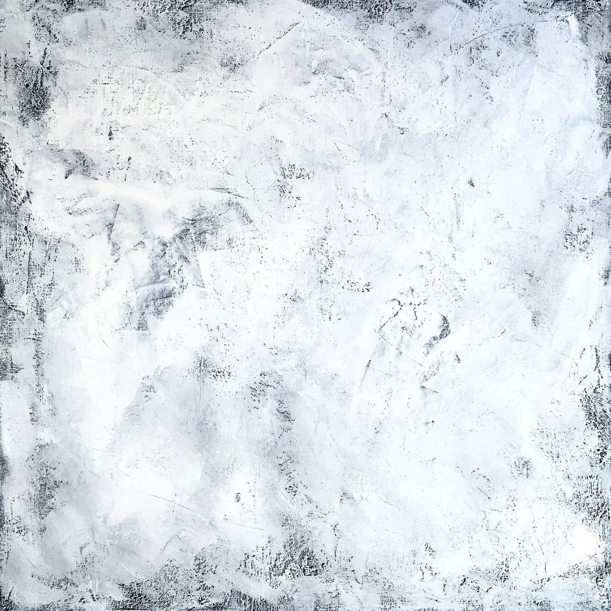 Abstraction No. 1821 white monochrome minimalism by Anita Kaufmann