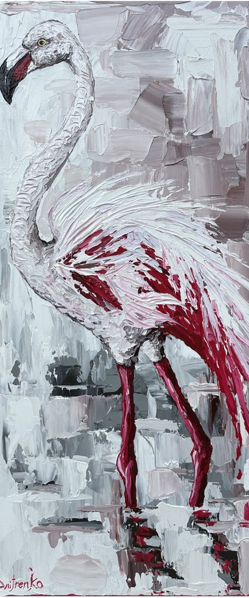 Magenta Flamingo by Elena Adele Dmitrenko