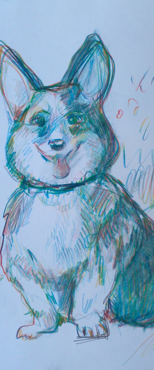 Happy Dog sketch 2 by Oxana Raduga