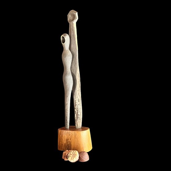 Spoon figures made of bog oak