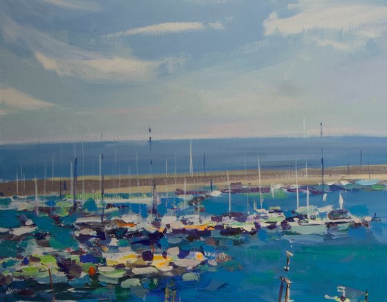 Sunny day at the port.