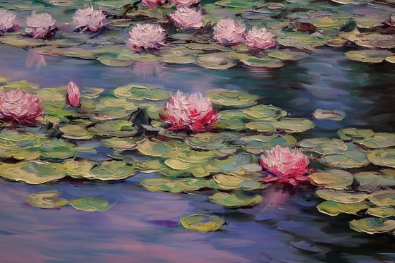 "Water lilies on the water"