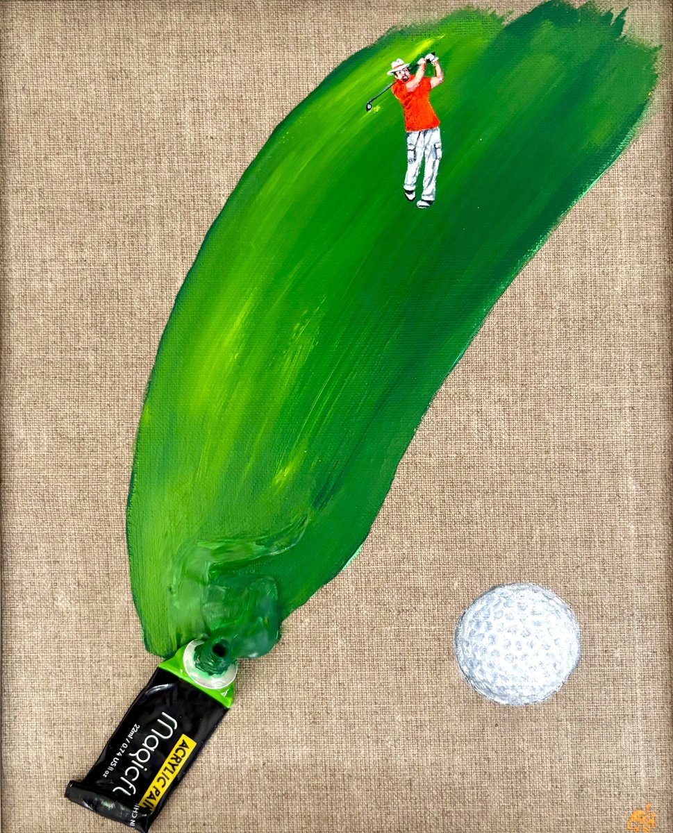 Expressive Portrait Acrylic Painting By Lena Smirnova, 10 X 12", Swing &Amp; Stroke, Original Artwork