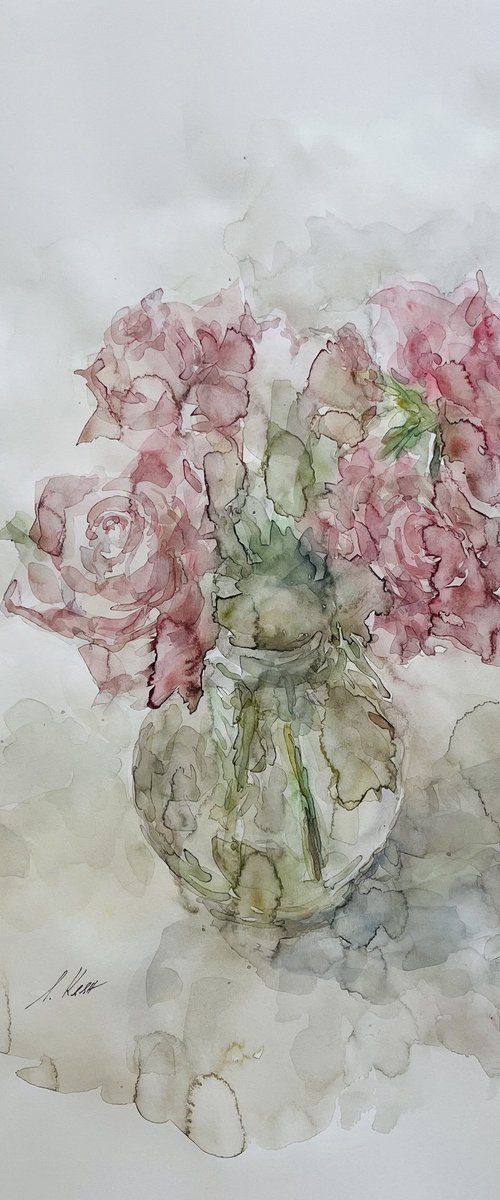 Peonies 50x65 cm 2025 by Elena Klyan