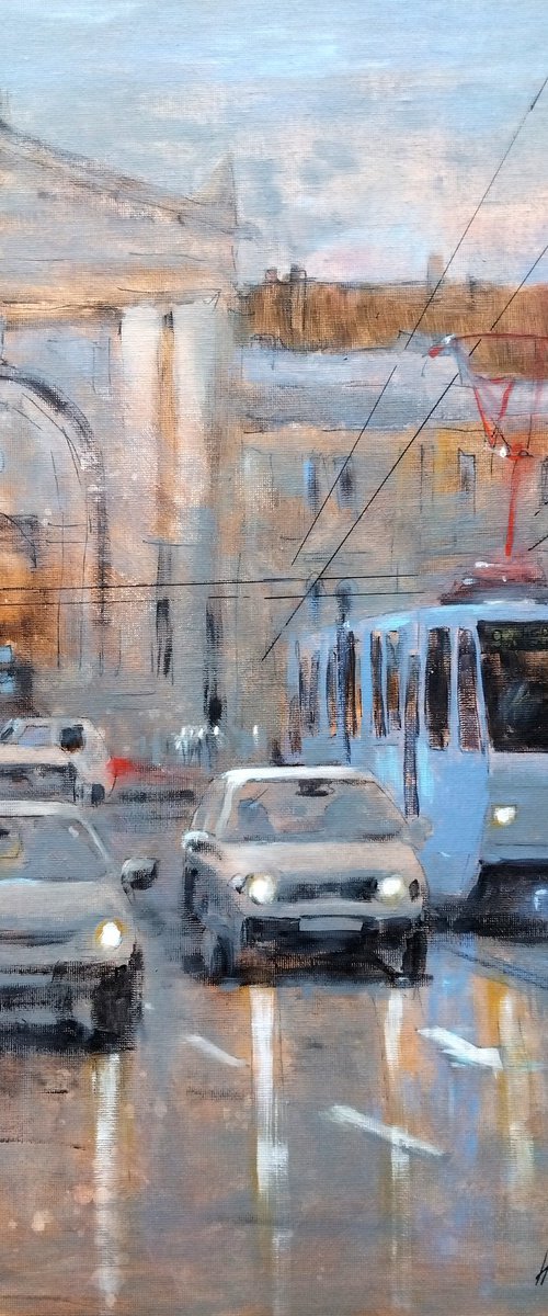 Old Train-station Belgrade by Nenad Kojić watercolorist