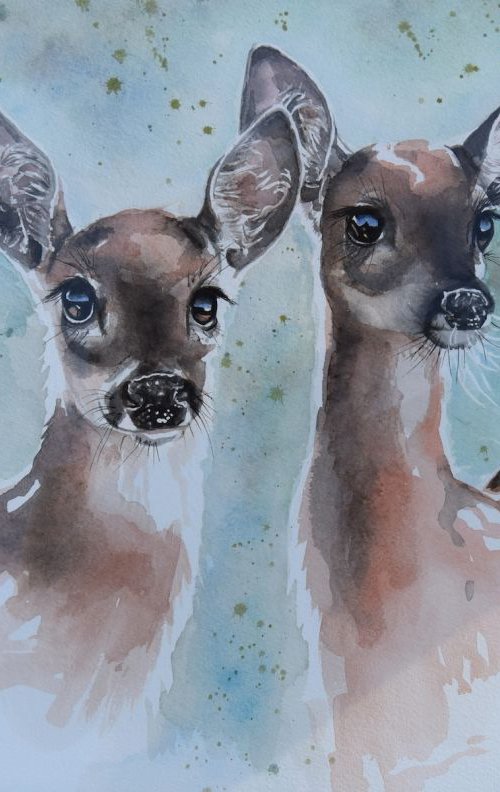 'Two Fawns' by Nicola Colbran
