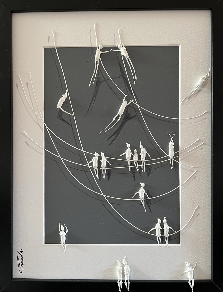 Abstract Portrait Acrylic Painting By Eka Peradze, 13 X 17, Freedom People Eka Peradze, Original Artwork