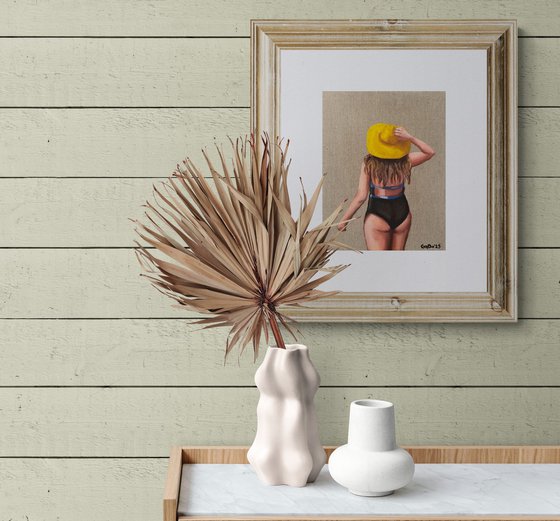Girl in the yellow sun hat