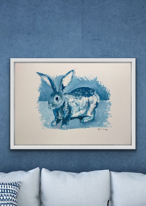 Rabbit in Blue by Ryan  Louder
