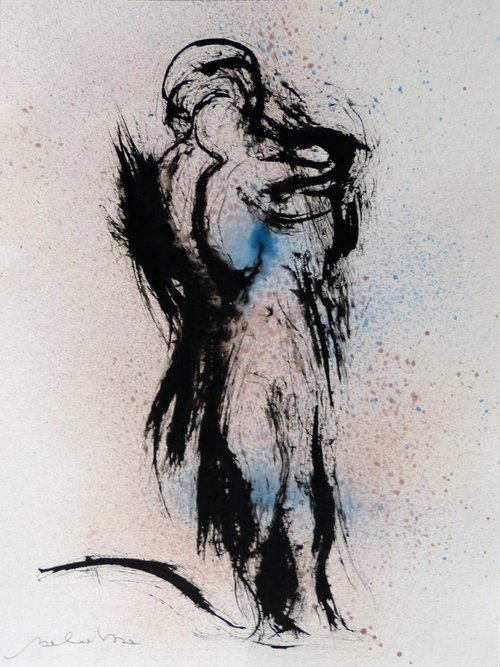 Les uns et les autres 2, ink on paper 21x29 cm by Frederic Belaubre