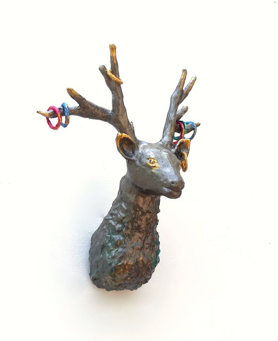 Faux Deer Head Mount