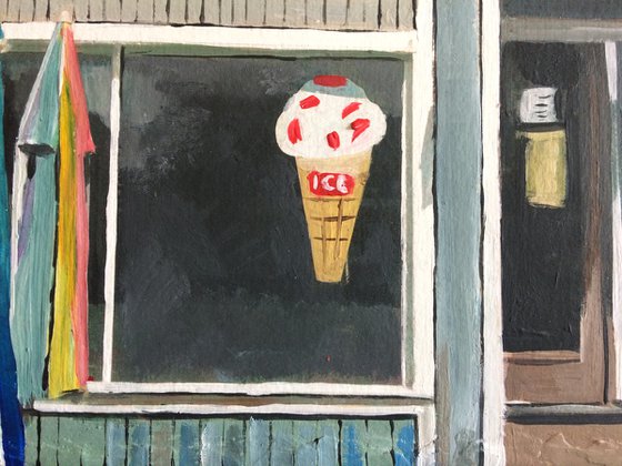 American Ice Cream Shop In Summer