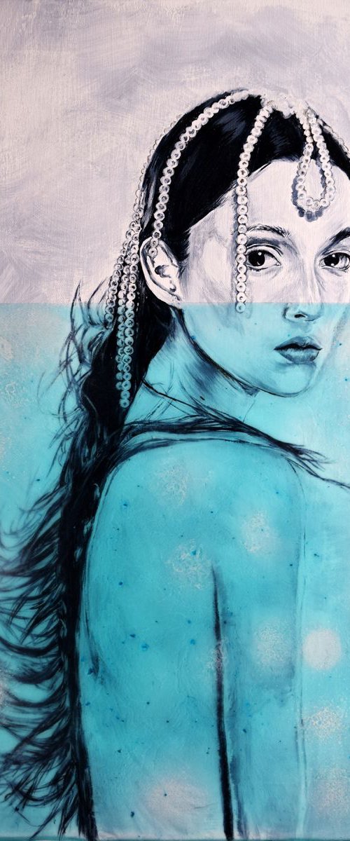 Breathe  / Underwater/ 75 cm x 50 cm by Anna Sidi-Yacoub