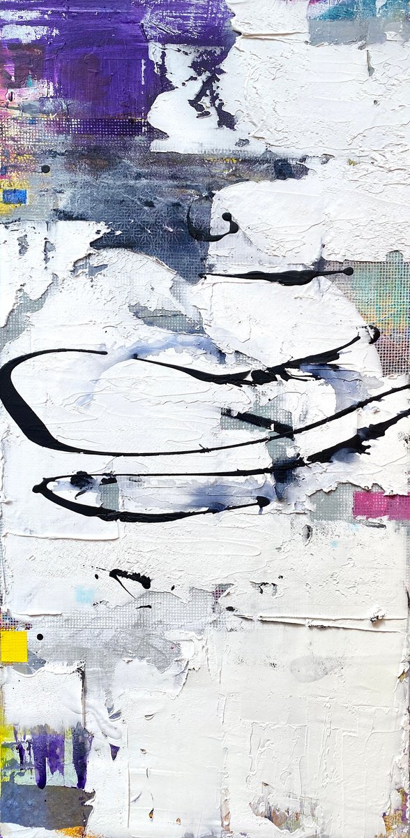 Abstract Painting By Jason Forcier, 24 X 48, Spilling Over, Original Artwork