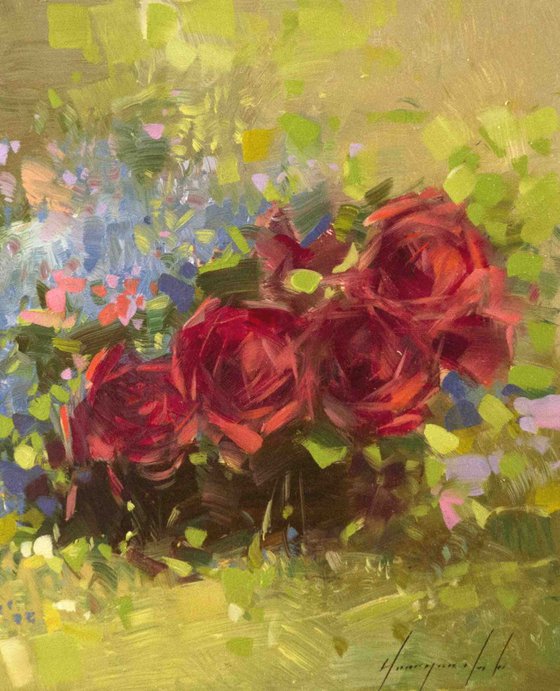 Roses Handmade oil painting