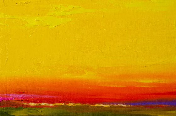 Chromatic Sunset — Golden Field Glow