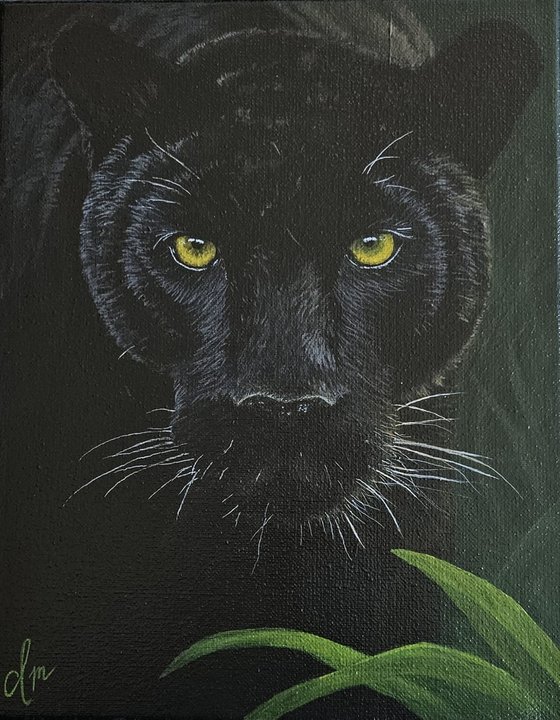 Acrylic Painting black panther