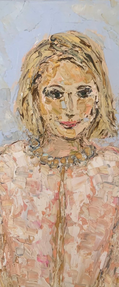 Girl in sweater by Vilma Gataveckienė